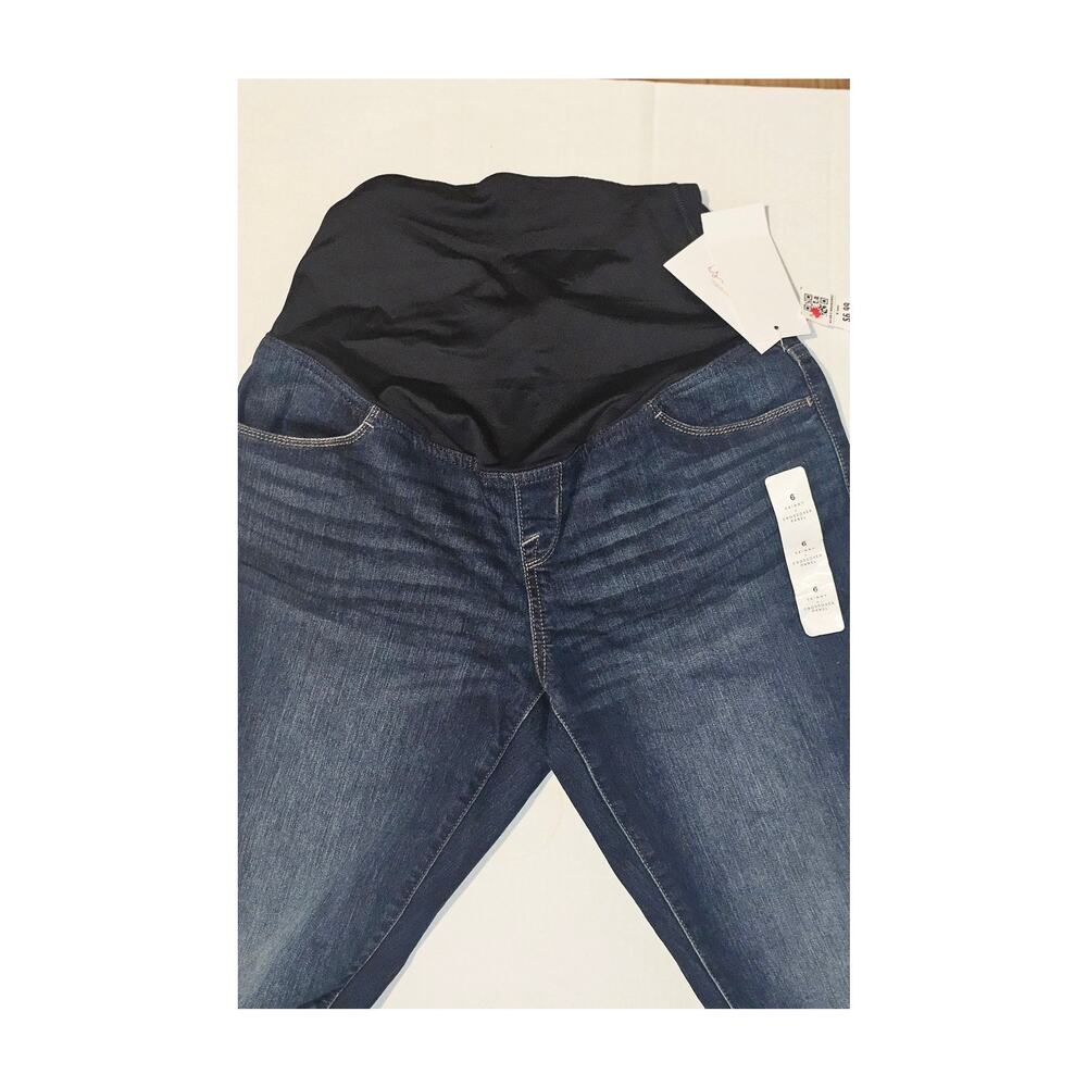 Over The Belly Dark Wash Skinny Maternity Jeans  Isabel Maternity Dark Wash SZ 6